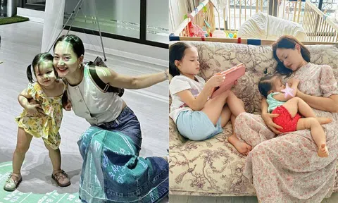 Ly thân chồng Tây, Lan Phương ngày lễ cô đơn chăm 2 con không có giúp việc, cho biết “mệt nhưng xứng đáng”