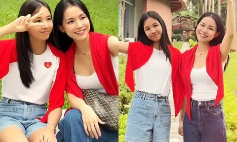 Con gái Hoa hậu Thùy Lâm trổ mã cao lớn phổng phao, bị góp ý vì diện trang phục ngắn khi thể hiện lòng yêu nước