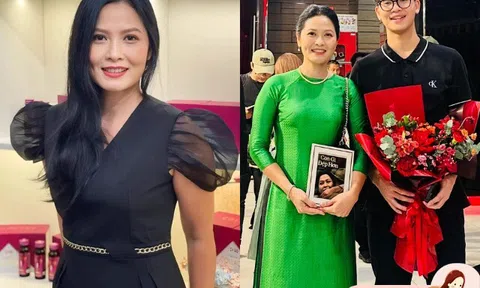 "Thứ trưởng Bộ ngoại giao" Đinh Thuý Hà ngoài đời là mẹ đơn thân, làm đủ nghề nuôi 2 con trai, U50 trẻ đẹp như chị gái của con