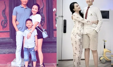 Thượng úy công an chuyên đóng phim VTV khoe con trai cao "khổng lồ", quý tử trổ mã vượt xa gen bố điển trai