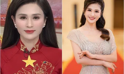 Nữ BTV Thời sự 19h "gây sốt" với chiếc áo dài đỏ: Kín tiếng đời tư, ảnh ngoài đời cũng cực khí chất