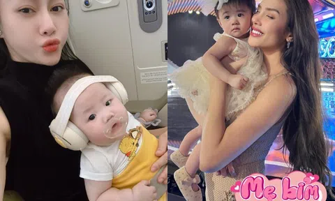Mẹ bỉm Vbiz địu theo con "chạy show": Phương Oanh cùng cặp song sinh bay hạng thương gia, Võ Hoàng Yến sắp có "truyền nhân"