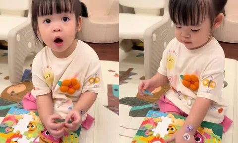 Mẹ là Hoa hậu, bố là Chủ tịch, con gái Đỗ Mỹ Linh mới 2 tuổi đã “ra dáng” tiểu thư hào môn, thông minh vượt trội