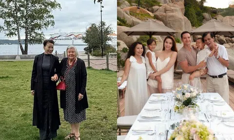 Mẹ Hồ Ngọc Hà thân thiết với bà sui người Thụy Điển như chị em ruột, nhan sắc như không tuổi dù đã U70