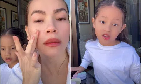 Lisa nhà Hồ Ngọc Hà đã không còn sợ bố, nũng nịu xin mẹ cho làm đẹp và nói 1 câu về Kim Lý