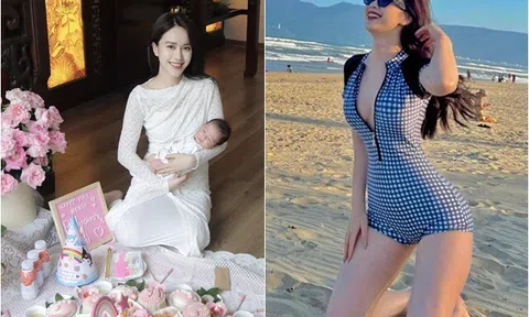 Á khôi sinh viên 2 năm sinh 2 con cùng chồng Tiến sĩ, mẹ đẹp con xinh khiến Hoa hậu Ngọc Hân cũng phải "xin vía"