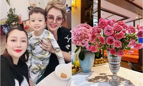Vợ trẻ kém 17 tuổi của Bằng Kiều không biết cắm hoa, được mẹ chồng gọi video hướng dẫn từng chút một