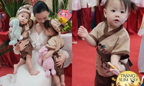 Phương Oanh xuất hiện ở trường mẫu giáo đón Trung thu cùng 2 con, cặp song sinh nhà shark Bình hoá “Chú cuội” cực đáng yêu