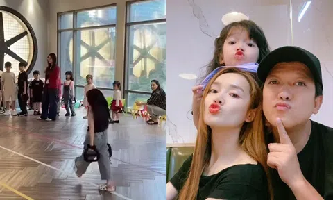 Con gái Trường Giang catwalk khoe suối tóc bóng mượt ai nhìn cũng mê, Nhã Phương dẫn quý tử đến lớp "dự giờ"