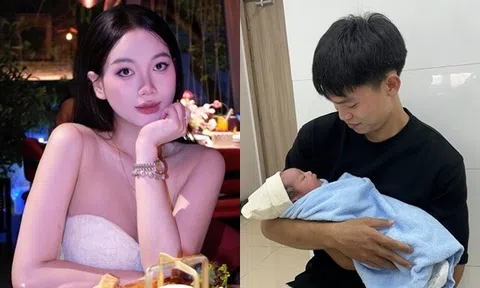 Chào đời đen nhẻm, con trai Hồ Văn Cường và cô giáo hot girl 2001 "lột xác" sau 1 tháng nhận không ra