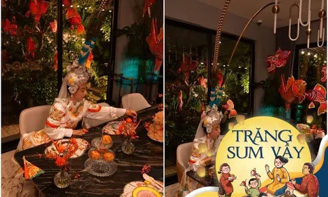 Nữ tổng tài hot "cõi mạng" trang trí Trung thu cho biệt thự ven sông, còn tạo hình như Tề thiên Đại thánh