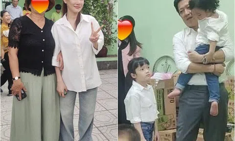 Trường Giang Nhã Phương đưa hai con về quê nội Đà Nẵng làm từ thiện, con gái Destiny xinh xắn, giản dị, lễ phép trao quà