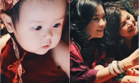 Cháu ruột NSND Thanh Lam xinh như búp bê, cảnh 2 đời vợ của Quốc Trung chụm đầu vào nhau làm mọi người ngưỡng mộ