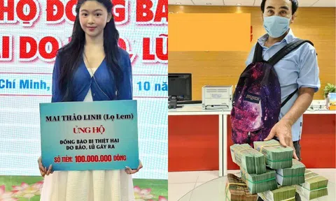 Lọ Lem nhà Quyền Linh trích 100 triệu ủng hộ vùng lũ, 19 tuổi là chủ quỹ từ thiện tiếp nối tư tưởng của bố