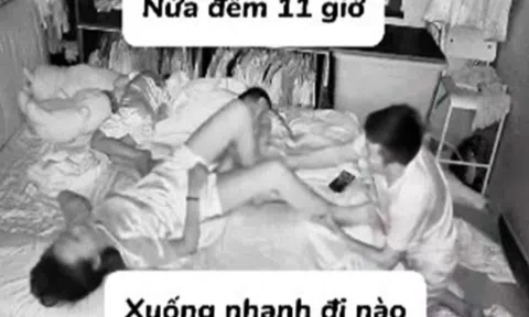 Đợi con ngủ say, cặp vợ chồng quay sang ôm nhau, đứa trẻ liền có hành động khiến ai cũng bật cười