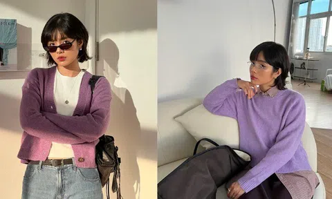 Áo len sợi souffle của UNIQLO nổi bật giữa khung cảnh trời thu từ Âu đến Á 