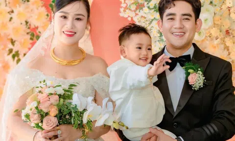 Linh Lan tổ chức đám cưới với ca sĩ Đinh Kiến Phong, con gái Vân Quang Long lung linh trong hôn lễ của mẹ
