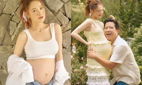 Nhã Phương khám thai được Trường Giang "hộ tống", bụng bầu gần 6 tháng "nhỏ xíu" nhìn không ra có bé thứ 3