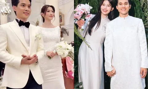 Showbiz Việt có thêm "nàng dâu hào môn": Chế Nguyễn Quỳnh Châu làm đám cưới với chồng chủ tịch tại Nhà thờ