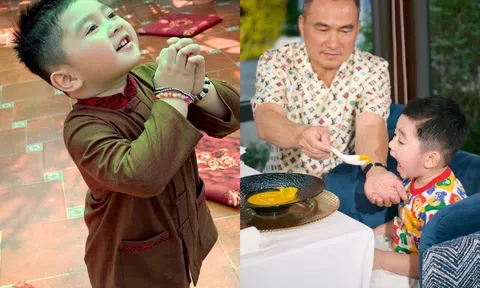 Cưng xỉu clip quý tử Chi Bảo khoanh tay "nịnh bố" để xin tiền, đưa ra nhiều "lý lẽ", tự nhận là em bé ngoan