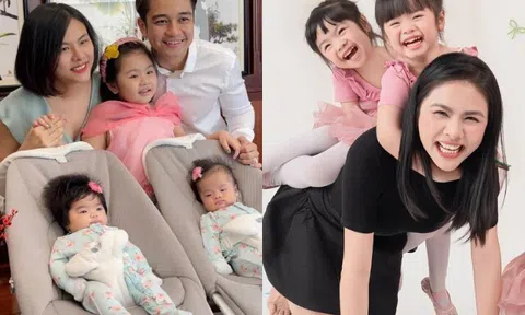 Vân Trang khóc vì nỗi khổ nhà đông con, thương cặp song sinh chịu thiệt thòi, 4 tuổi đã quen không ngủ cùng mẹ