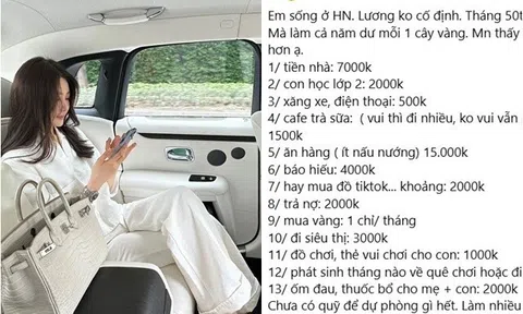 Mẹ đơn thân Hà Nội lương cao nhất tới 100 triệu/tháng khiến ai nấy "hoa mắt" với bảng chi tiêu