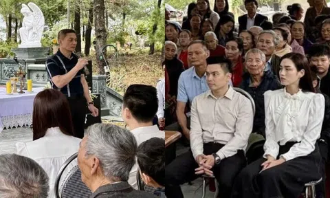 Hoa hậu Đỗ Thị Hà đi làm cùng thiếu gia Viết Vương và bố chồng, dâu hào môn nghìn tỷ được khen vì đẹp giản dị