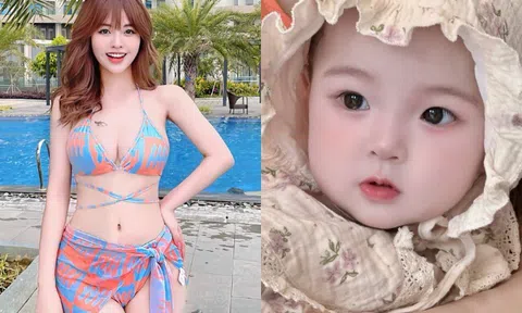 Hot girl bị chồng nói "3 đầu" nay sinh em bé như thiên thần, nhan sắc mẹ bỉm khiến dân tình "đóng tiền mạng để xem"