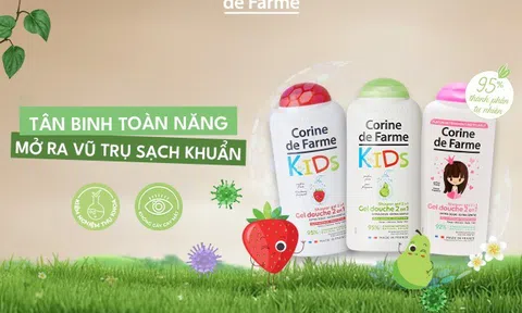 Du hành vũ trụ sạch khuẩn cùng 3 “tân binh” tắm gội 2in1 Corine De Farme mới cho bé