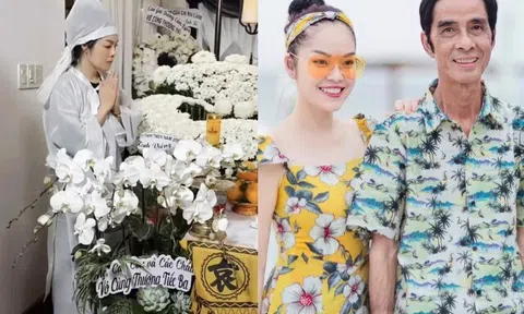 Dương Cẩm Lynh quỳ khóc trong đám tang bố ruột, nghẹn ngào nói trước linh cữu: "Đời này có ba thương con là đủ"