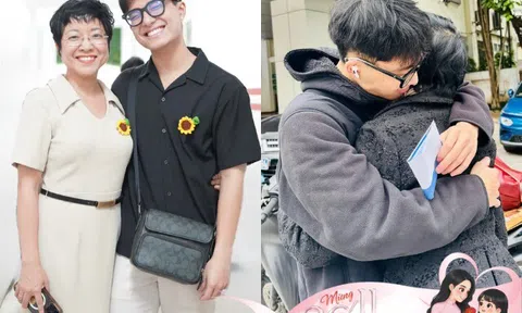 MC Thảo Vân làm chủ tịch công đoàn được con trai tặng quà 20/11, "tan chảy" vì quý tử 19 tuổi ôm mẹ ngọt ngào