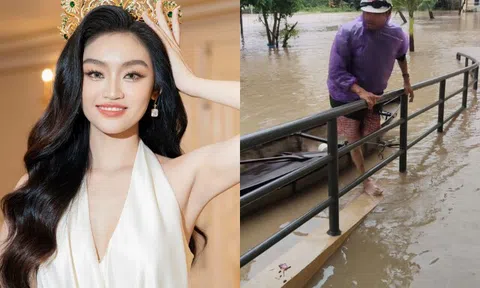 Hoa hậu Yến Nhi khẩn cấp báo tin bố ruột đuối sức bị lật thuyền giữa nước lũ, mất liên lạc phải cầu cứu