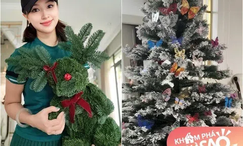 Nữ MC có cây thông chất chơi "tỏa mùi tiền" năm ngoái: Năm nay lại trang trí "điệu hết phần thiên hạ"