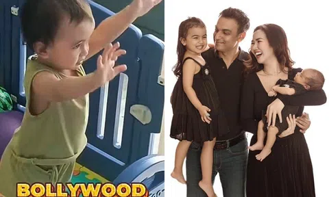 Sao Việt 24h: 2 con lai Ấn nhà Võ Hạ Trâm nhảy như dancer chuyên nghiệp, cậu út gây cười khi "quẩy" chuẩn phong cách Bollywood