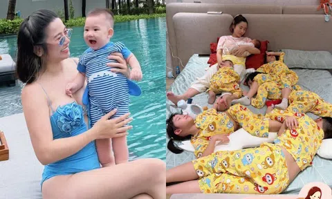 Mỹ nhân Hà Nội 9 năm đẻ liên tiếp 6 con dù mắc bệnh khó sinh, 37 tuổi làm mẹ đơn thân đẹp mơn mởn