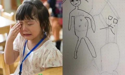 Con nói đi học rất vui, mẹ thấy bức tranh kỳ lạ trong cặp sách liền tức giận kéo cảnh sát đi kiện cô giáo