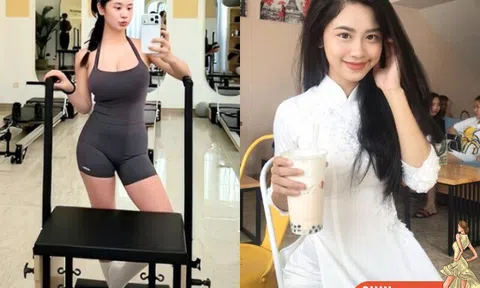 Hot girl áo dài trắng gây sốt năm nào giờ lên chức mẹ, khoe vòng một căng đầy ở phòng tập sau 3 tháng sinh con