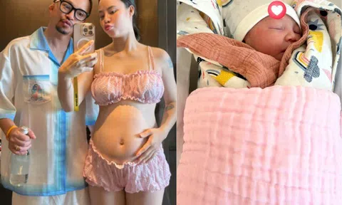 Một "anh trai" đình đám Vbiz khoe cảnh đưa vợ kém 13 tuổi đi đẻ, visual mẹ bỉm sáng bừng, nhóc tỳ được đặt tên đặc biệt