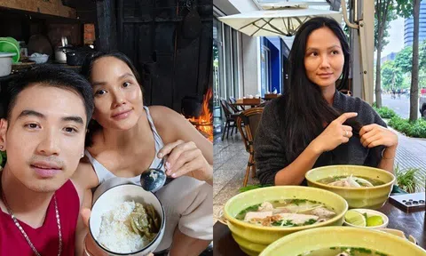 Chồng Hoa hậu H'Hen Niê gây xôn xao MXH khi đăng ảnh vợ mặt mộc, ngồi xổm ăn cơm trong bếp