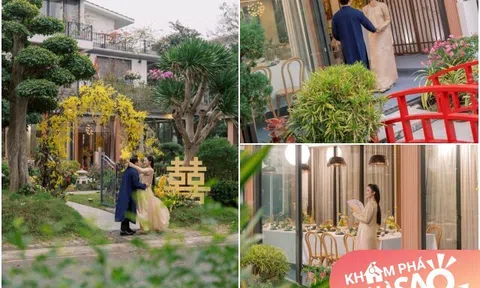 Bên trong biệt thự nhà vườn của chồng Á hậu Hương Ly: Cây cổ thụ tiền tỷ, hồ cá Koi và cầu đỏ đẹp như phim