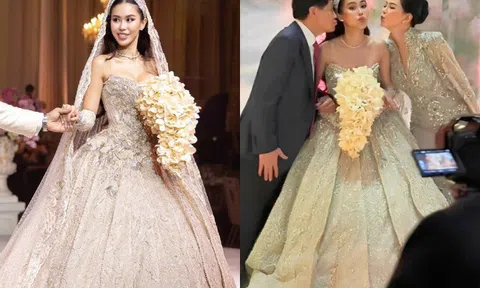 Hôn lễ em chồng Tăng Thanh Hà: Vợ chồng tỷ phú hôn con gái ngọt ngào, Tiên Nguyễn diện váy cưới lộng lẫy