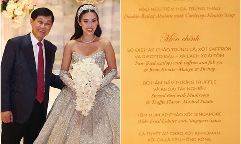 Đám cưới con gái tỷ phú Johnathan Hạnh Nguyễn: Mâm tiệc toàn đặc sản nhà giàu, xứng tầm ái nữ "Vua hàng hiệu"