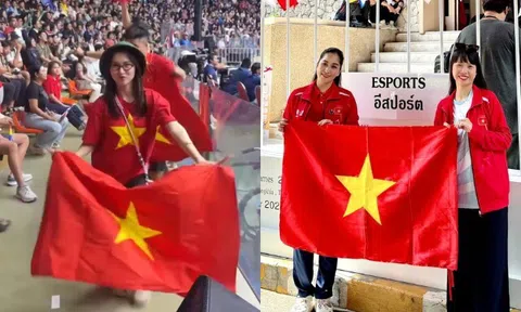 Sao Việt qua Thái ủng hộ SEA Games 33: Hòa Minzy đội mũ cối hò hét, Khánh Thi hứa mua cơm tấm cho tuyển thủ