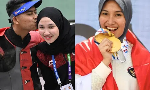 Cô gái bế bụng bầu giành huy chương vàng SEA Games, chồng cũng là VĐV chuyên nghiệp lại vô cùng điển trai