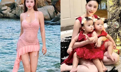 Sinh đôi một trai một gái cho chồng doanh nhân, nữ ca sĩ Việt hoang mang khi 2 con càng lớn càng khác nhau