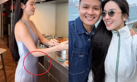 Chu Thanh Huyền vướng nghi vấn bầu lần 2 sau một năm sinh quý tử, ông bố Quang Hải sắp 2 nách 2 con