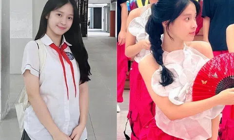 Nữ sinh Hà Nội xuất hiện trên Đài THVN gây thương nhớ vì quá xinh, danh tính bố soái ca màn ảnh mới bất ngờ