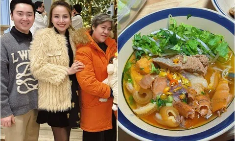 Mẹ ruột Diễm Hương "lội bộ" đi chợ ở nước ngoài để nấu cơm quê dân dã, con rể tấm tắc khen ngon