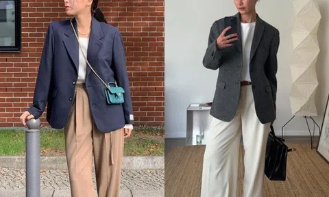 Blazer và kiểu quần "chân ái" này chính là bộ đôi giúp dân công sở mặc tối giản mà không hề đơn điệu