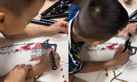 Mẹ Việt “cầu cứu” khi nhìn thấy bức tranh rùng rợn con 7 tuổi vẽ, cộng đồng mạng lên tiếng cảnh báo